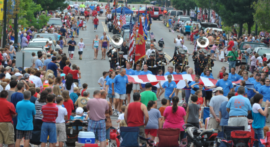 people at parade