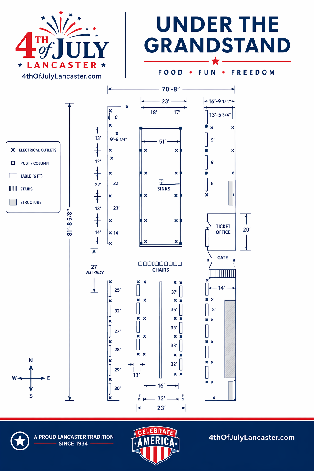 Under the Grandstand floor plan – Fairfield County Fairgrounds